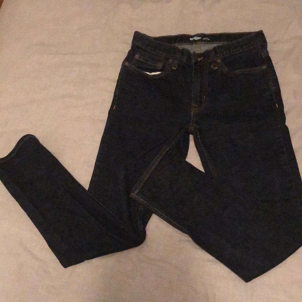 Dark blue jeans